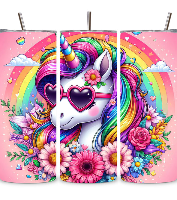 Rainbow Unicorn Tumbler