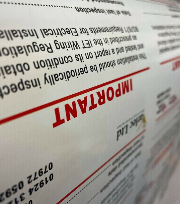 Electrical Inspection Monthly RCD Test LOGO Labels/Stickers 100mmx60mm X 100