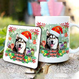 Dog Christmas Mug & Coaster Set