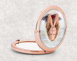 Photo Rose Gold Handbag Compact Mirror - Personalised Image / Picture Gift