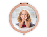Photo Rose Gold Handbag Compact Mirror - Personalised Image / Picture Gift