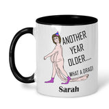 Another Year Older Rude Female Mug - Personalised