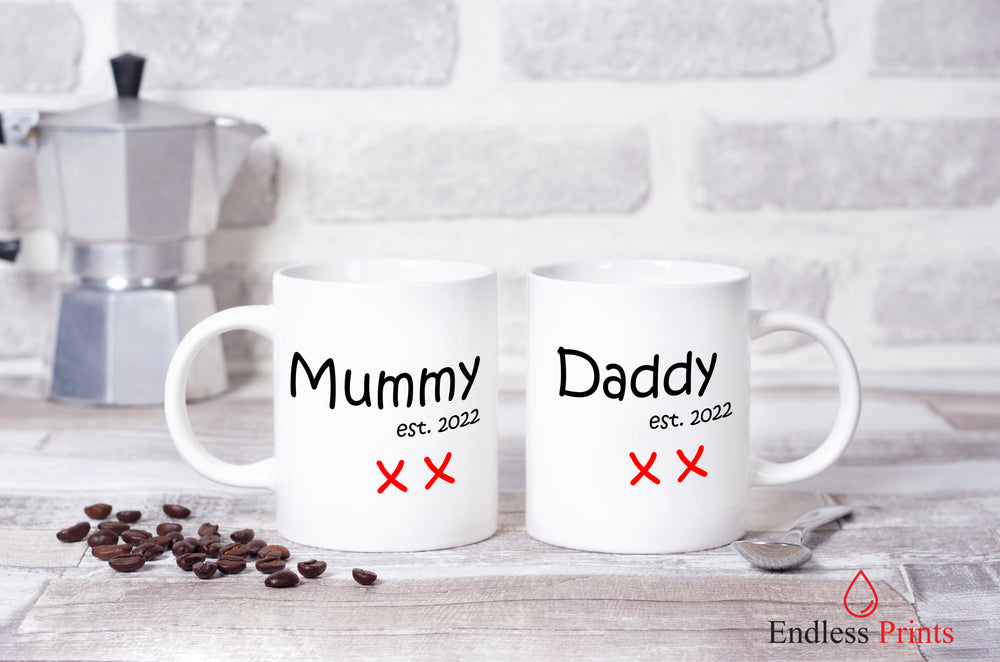 Matching Mugs for new mummy & Daddy