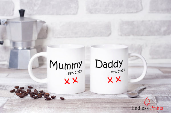 Matching Mugs for new mummy & Daddy