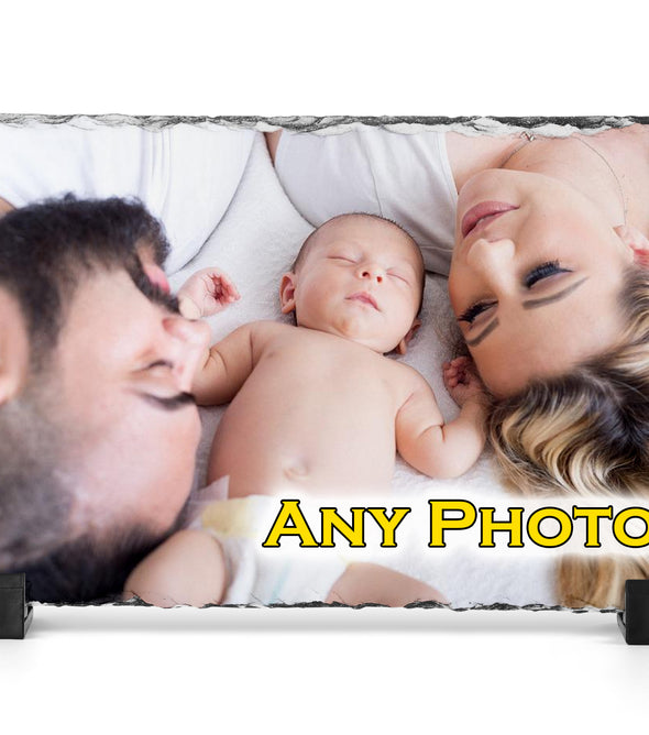 Personalised Photo Rock Slate Gift 