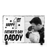 Father's day photo gift rock slate photo