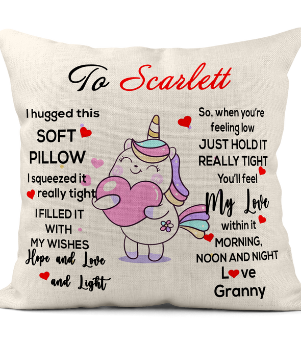 I hugged this soft pillow - Unicorn