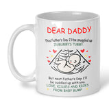 dear daddy fathers day gift mug from baby bump