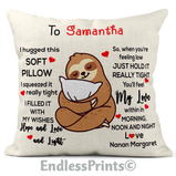 personalised i hugged this pillow mothers day gift