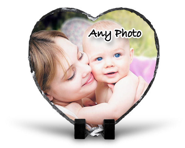 Photo Rock Slate 15 x 15 cm Love Heart