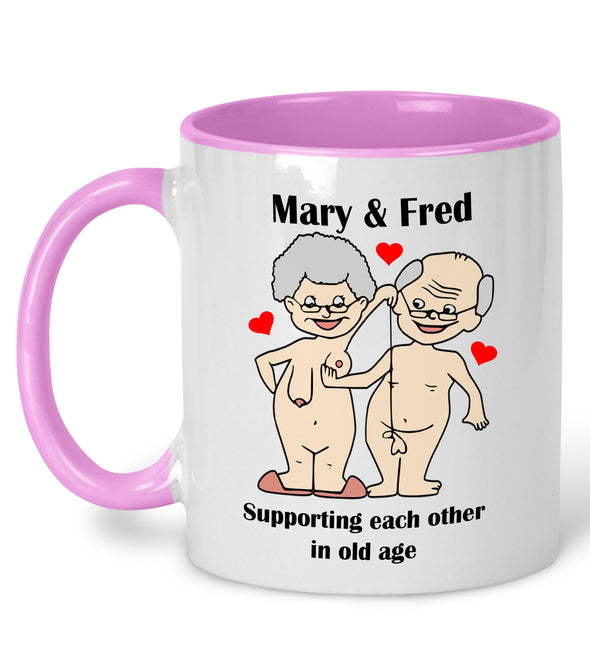 Funny Supporting Each Other Mug - Personalised