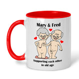 Funny Supporting Each Other Mug - Personalised