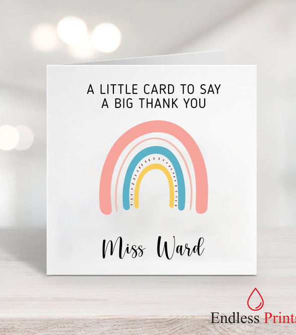 A little card to say Thank You