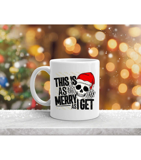 This Is As Merry As I Get Gift Funny Mug Funny Gift Christmas Novelty Gift:MugEndlessPrintsUK