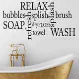 Bathroom Words:Wall Art StickerEndlessPrintsUK
