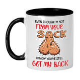 persoanlisef funny not from your sack step dad fathers day mug