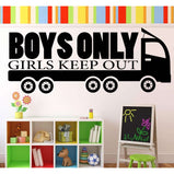 Boys only - Girls Keep Out:Wall Art StickerEndlessPrintsUK