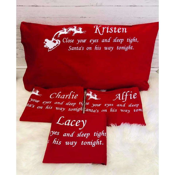 Personalised christmas outlet eve pillowcase