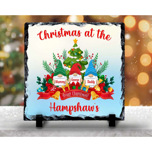Christmas Gonk Rock Slate - Personalised:Slate