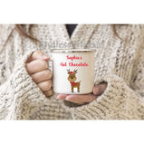 Christmas Personalised Enamel Mug, Hot Chocolate, Festive Camping Mug:EndlessPrintsUK