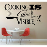 Cooking is love made visible:Wall Art StickerEndlessPrintsUK