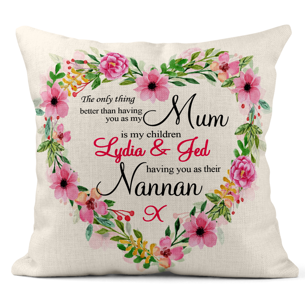 personalised mum gran nan cushion only thing better mothers day gift