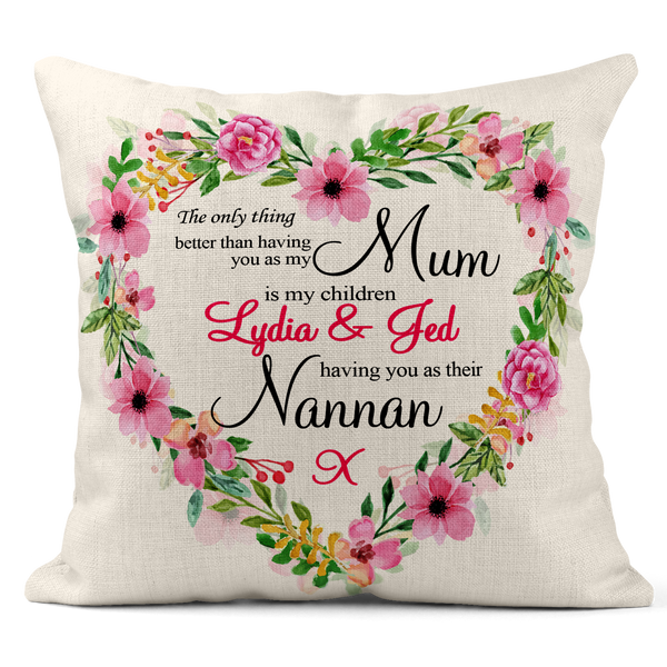 personalised mum gran nan cushion only thing better mothers day gift