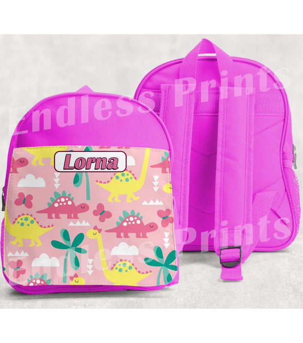 Dinosaurs School Backpack - Personalised:BackpackEndlessPrintsUK