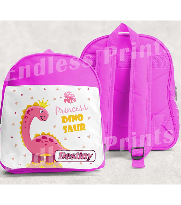 Dinosaurs School Backpack - Personalised:BackpackEndlessPrintsUK