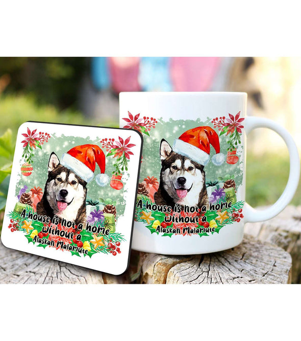 Dog Christmas Mug & Coaster Set