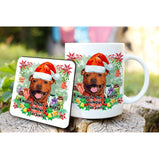Dog Christmas Mug & Coaster Set:CushionEndlessPrintsUK