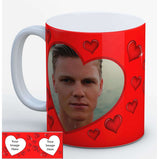 Double Heart Photo Mug - Personalised Photo Mug:MugEndlessPrintsUK
