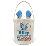 personalised easter bunny egg hunt basket