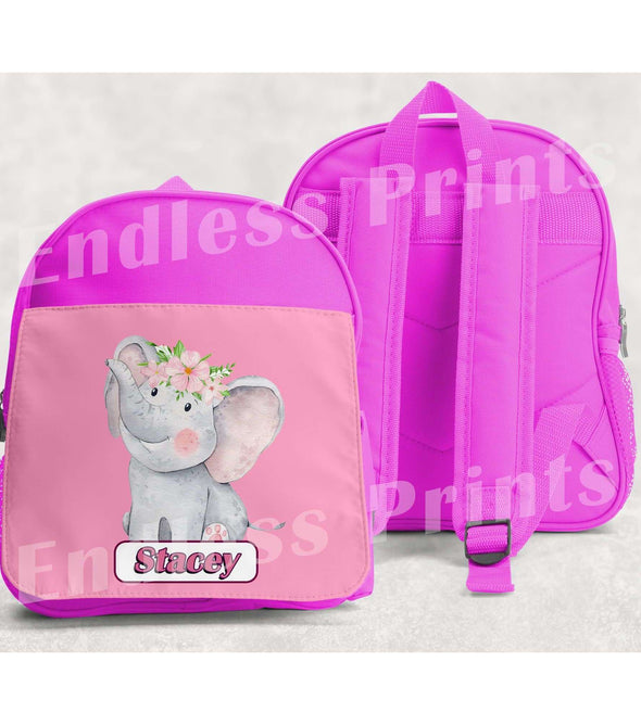 Elephant School Backpack - Personalised:BackpackEndlessPrintsUK