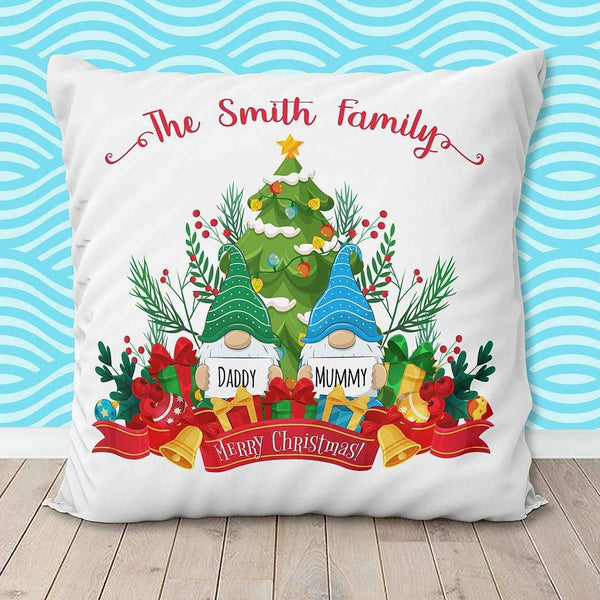 Family Gnome Christmas Cushion:Cushion