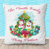 Family Snowman Christmas Cushion:Cushion
