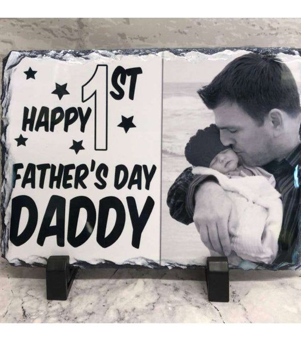 Father's Day Rock Slate 15 x 20cm Landscape:SlateEndlessPrintsUK