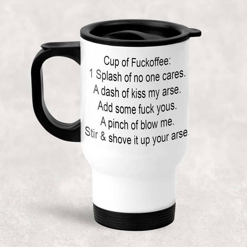 Fuckoffee - Explicit Travel Mug:Travel MugEndlessPrintsUK