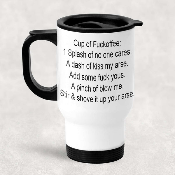 Fuckoffee - Explicit Travel Mug:Travel MugEndlessPrintsUK