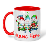 Personalised Gnome Christmas Mug