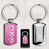 Happy Mother's Day in Hearts Metal Oblong Keyring:EndlessPrintsUK
