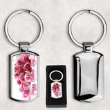 Happy Mother's Day with Flowers Metal Oblong Keyring:EndlessPrintsUK