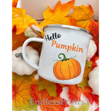 Hello Pumpkin Enamel Mug:EndlessPrintsUK