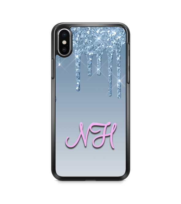 Initial Phone Case - Dripping Glitter effect:Phone Case