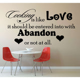 Kitchen is like love:Wall Art StickerEndlessPrintsUK