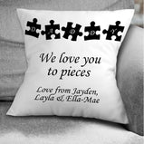 Love you to pieces Cushion:CushionEndlessPrintsUK