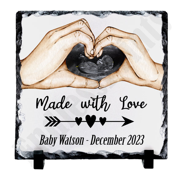 personalised baby ultrasound scan announcement baby reveal gender gift 