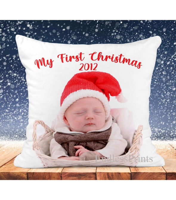 My First Christmas Pillow:CushionEndlessPrintsUK