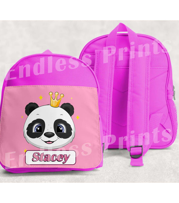 Panda School Backpack - Personalised:BackpackEndlessPrintsUK