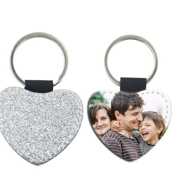 Personalised Glitter Love Heart Keyring:EndlessPrintsUK